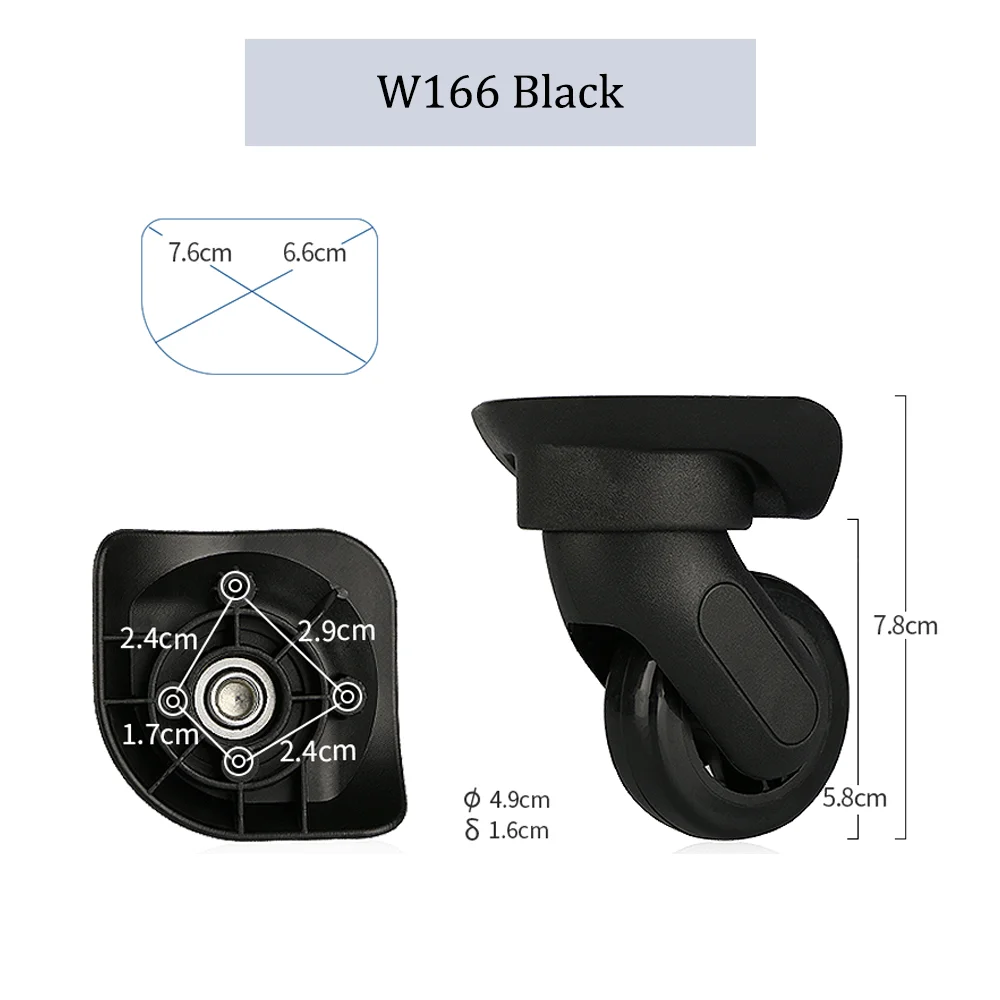 Suitcase Wheel Luggage Customs Box  Shock Absorption Non-Slip Universal Wheels President Trolley Suitcase Compartment Wheel