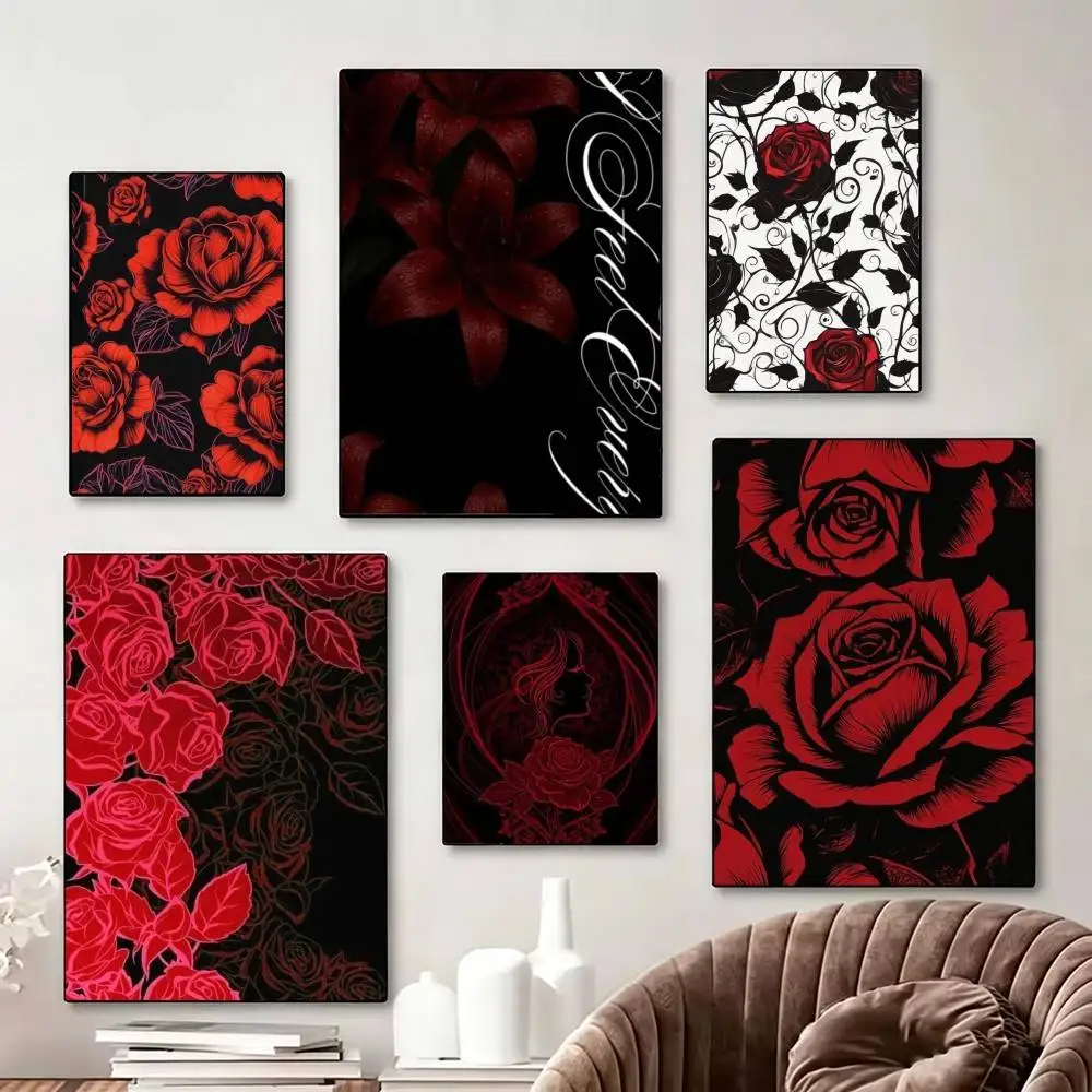 

g-Gothic Rose-e Poster Perfect Space Sticker Self Adhesive for Office Home Theater Wall Art Decor Fancy Gift