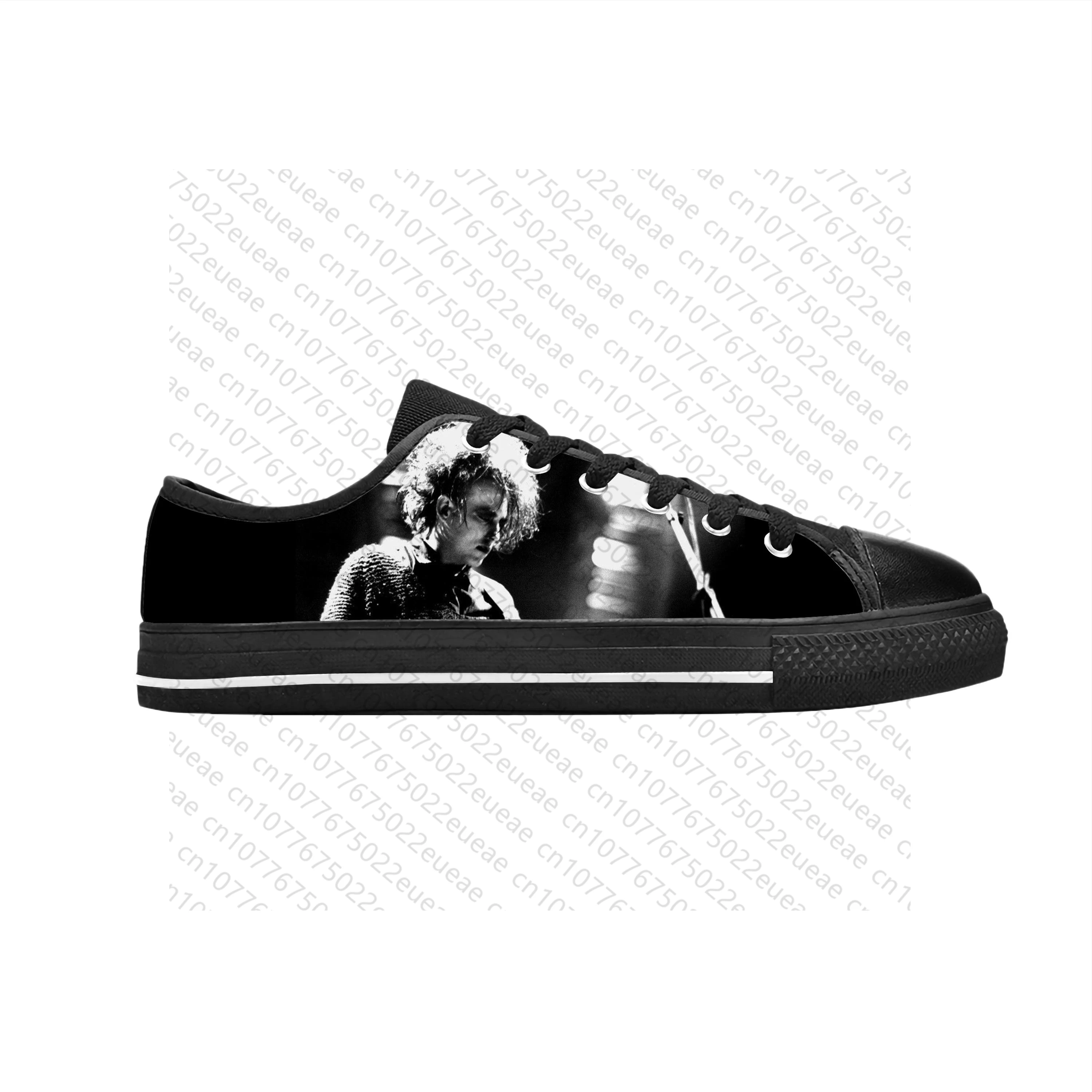 Zapatillas de deporte con estampado 3D para hombre y mujer, zapatos de tela informales divertidos, cómodos y transpirables, de la banda de Rock, de Robert Smith The Cure