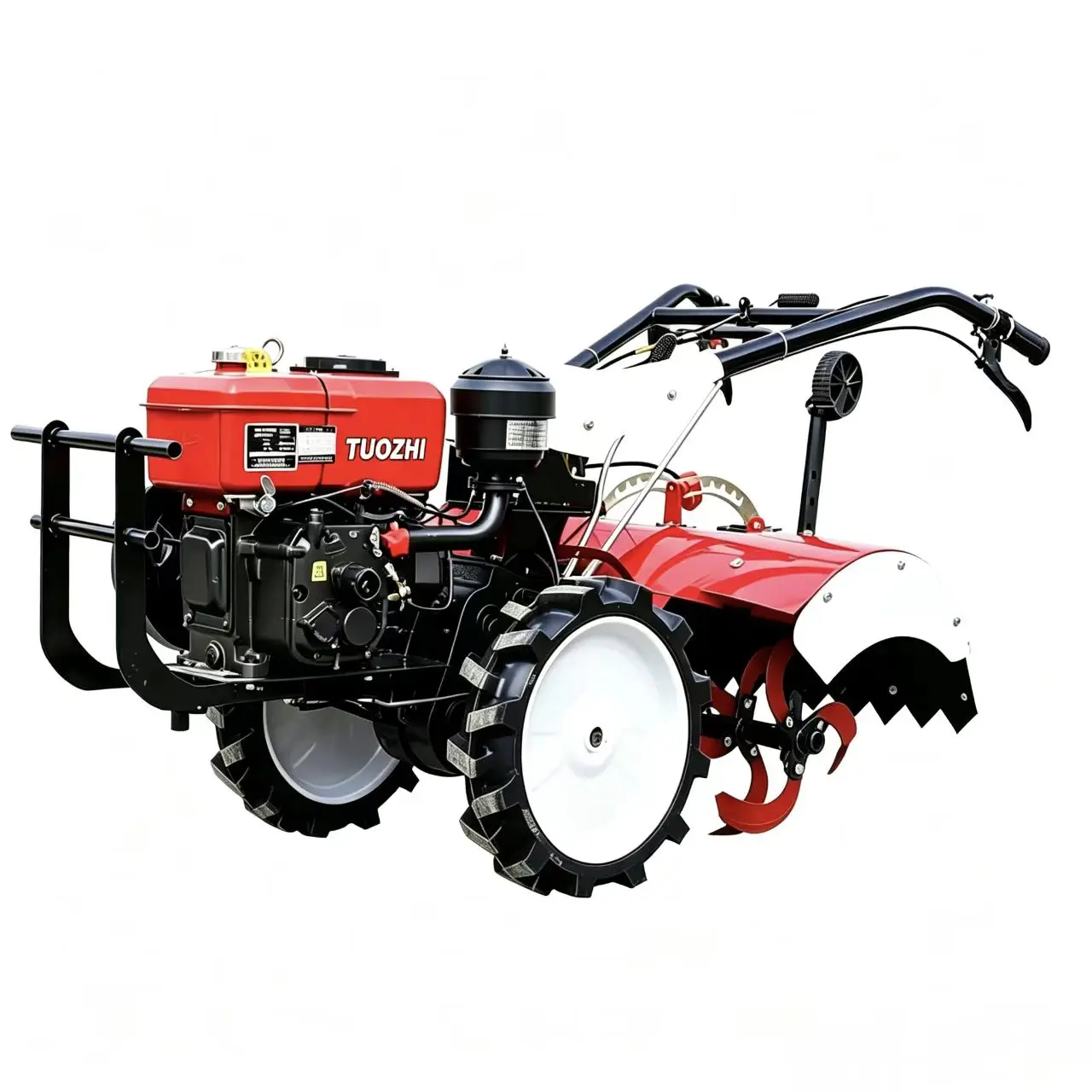 Multi-function Walking Tiller With Two Types Of Mower Attachments Engine Gear Bearing High Productivity