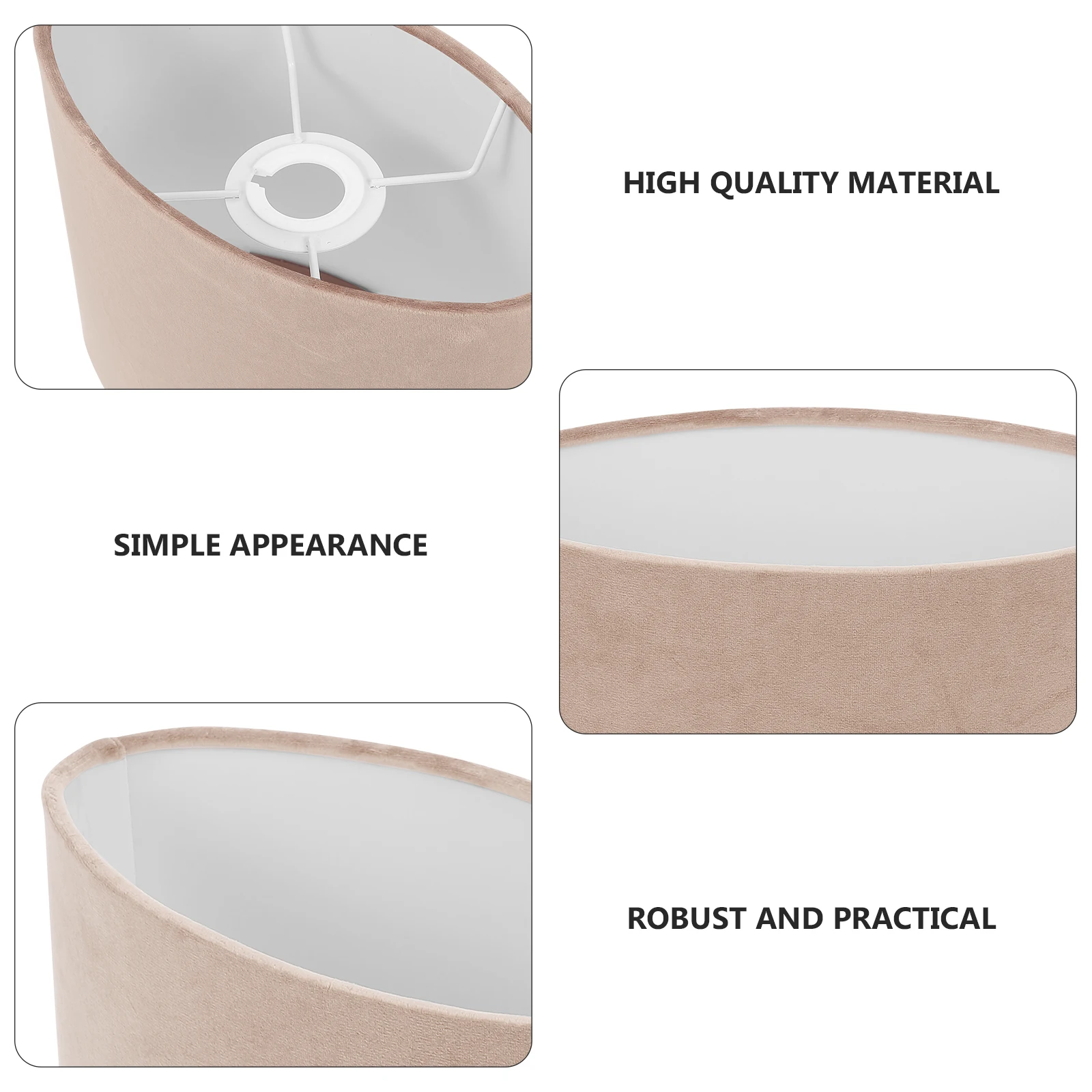 

Oval Fabric Lampshade Table Desk Large Lampshades Office Dining Room Decor Cloth Cover Bedroom Living Warm Atmosphere Lighting