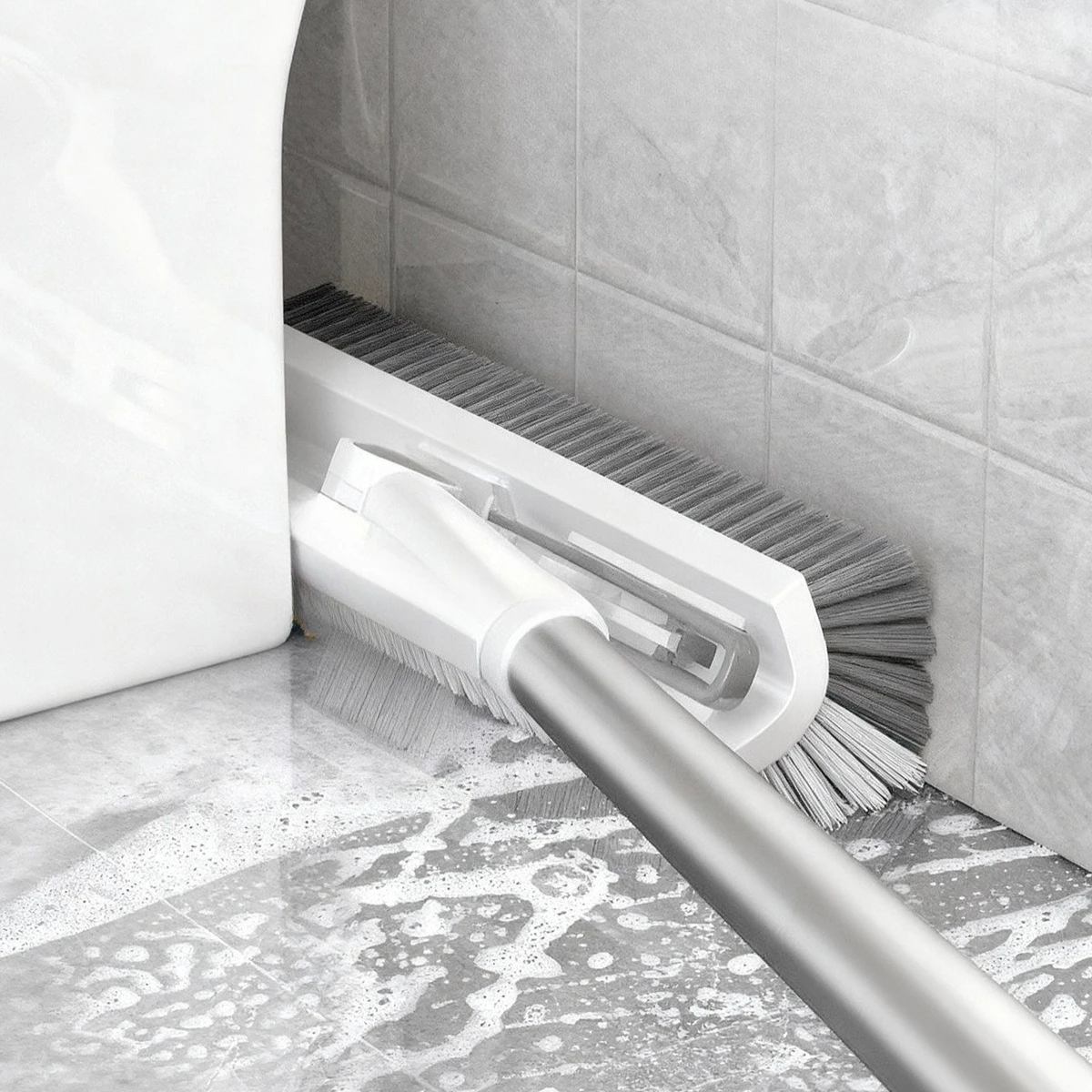 

Two-in-One Long Handle Floor Brush for Cleaning Floor Gap Toilet Floor Cleaning Brush Toilet Bathroom and Cleaning Tile Corners