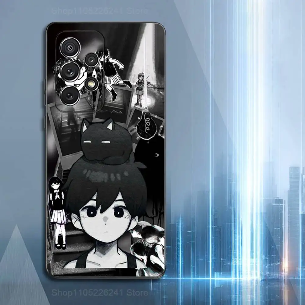 O-Omori Game P-PsycholoGical Phone Case For Samsung S22,S21,S20,S10,S9,S25,S24,S23,Ultra,FE,Plus,Lite,Soft Silicone Black