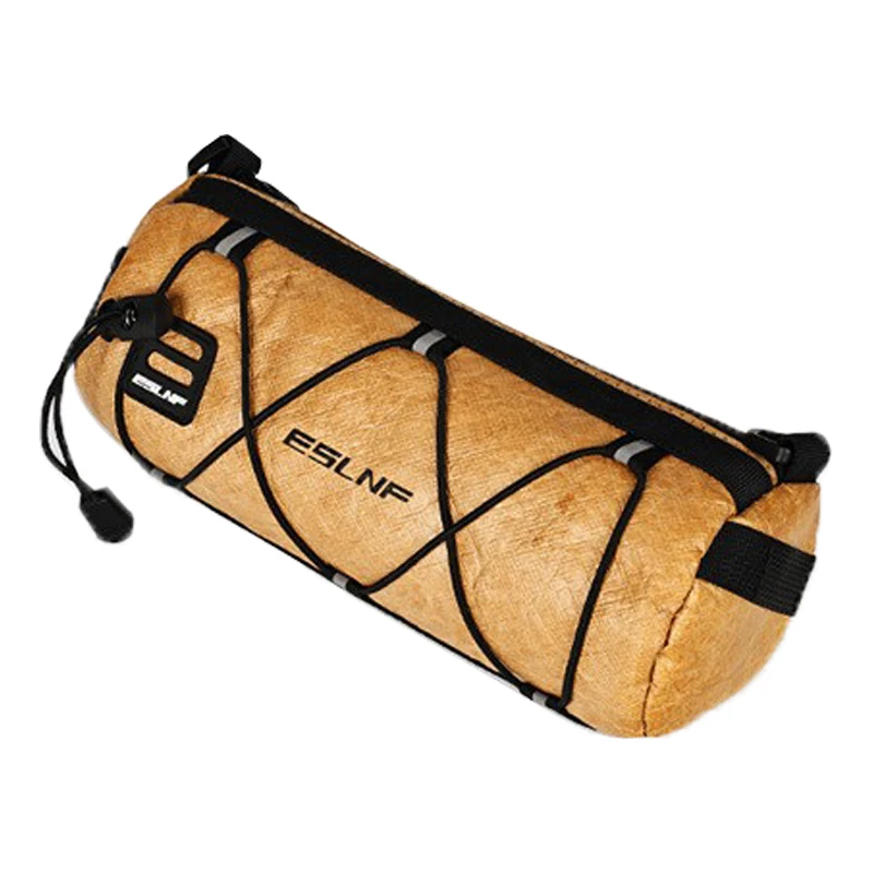 

1 Pc Brown Bicycle Handlebar Bag Outdoor Large-Capacity Sports Crossbody Bag Waterproof For Mountain/Road Bike Cycling Accessory