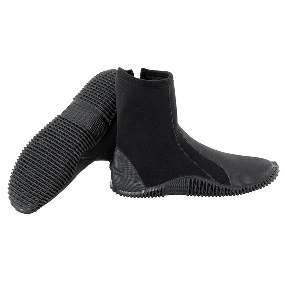 1 Pair 5MM Diving Boots Fly Fishing Rock Climbing Shoes Aqua Wading Shoes Zip Beach Surfing Stream Tracing Shoe Waterproof Boots