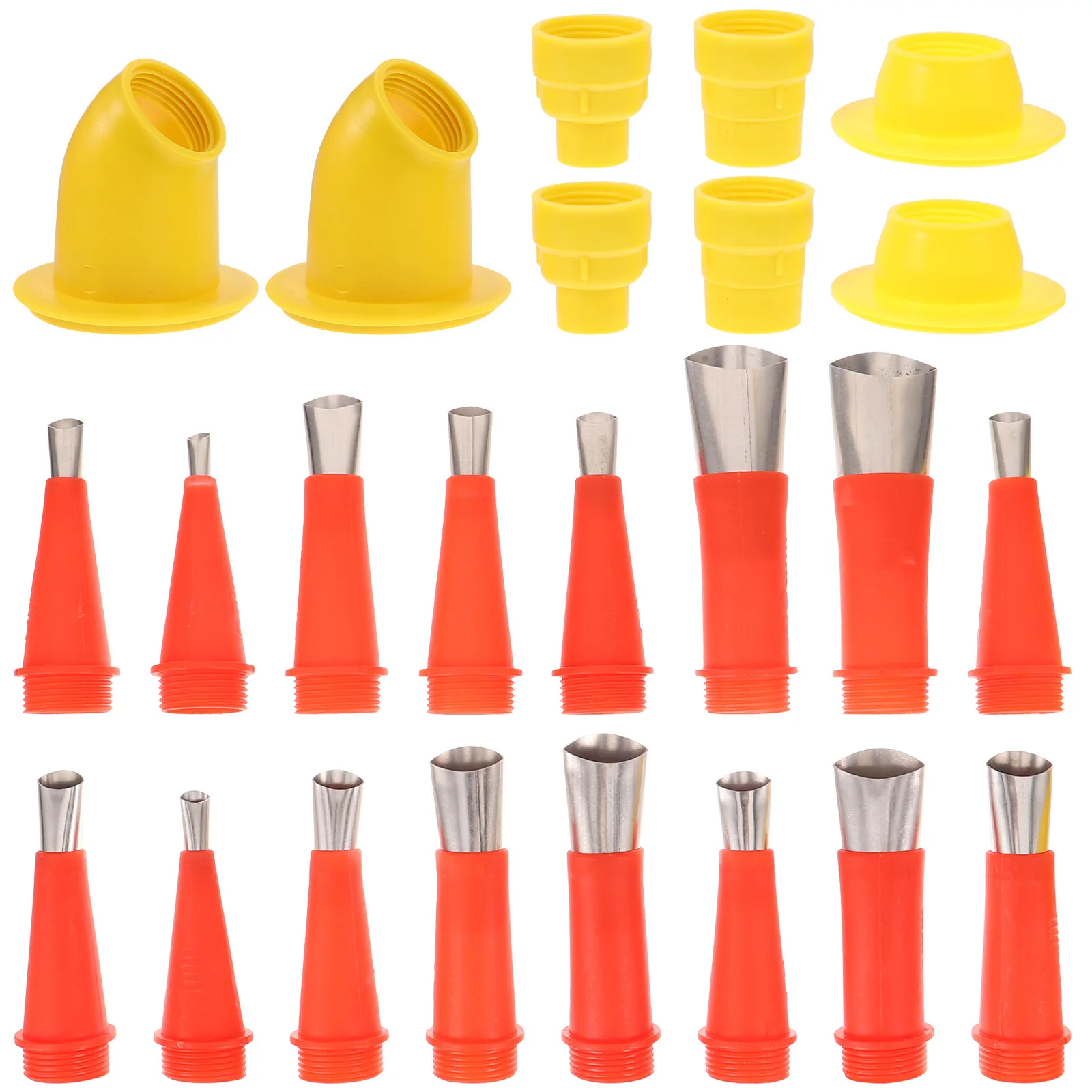 

1 set 1 Set Caulking Nozzle Kit Reusable Metal Nozzle Base For Hot Melt Glue Gun Compact Design For Home Repair Bathroom Kitchen