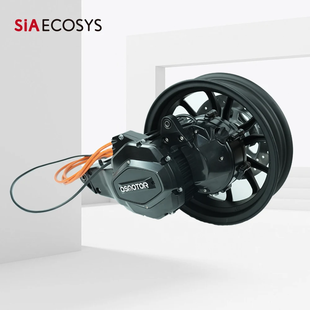 6000RPM High Speed QSMOTOR X155-36H 12inch Side Drive Motor Assembly Hairpin Technology PMSM for Electric Motorcycle Scooter