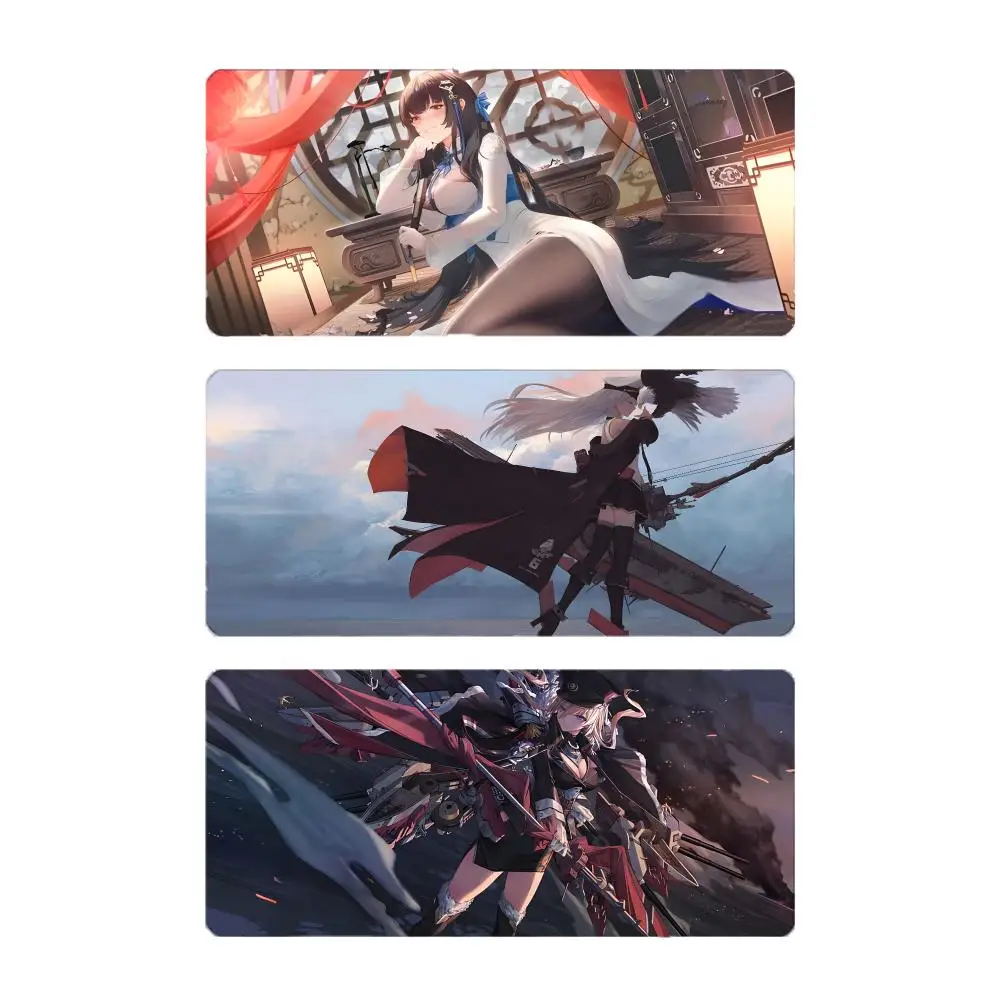 Game Shooter Azur Lane Mouse Pad Large Gaming Mousepad with Stitched Edges Thickened Desk Mat PC