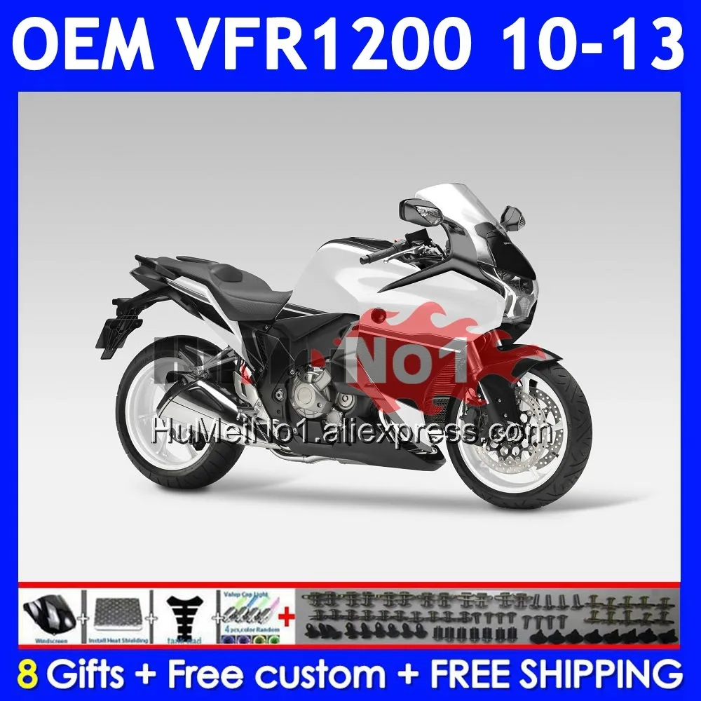 Injection For HONDA Crosstourer VFR 1200 VFR1200 RR CC 71No.63 Black white VFR1200RR 10 11 12 13 2010 2011 2012 2013 Fairings