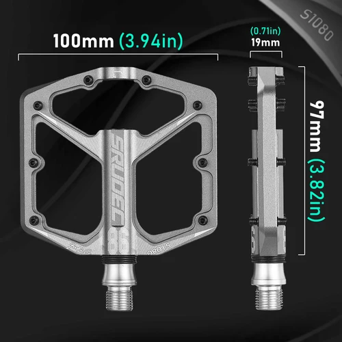 Imagen 2 del producto Pedales de bicicleta KRSEC S1080 de tres rodamientos, pedales ultraligeros para bicicleta de montaña y carretera, piezas de ciclismo CNC de aleación de aluminio antideslizantes