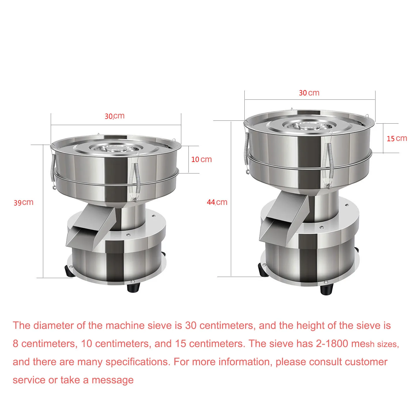 Small Stainless Steel Screening Machine Spraying Traditional Medicine Flour Electric Sieve Powder Machine Vibrating Sieve