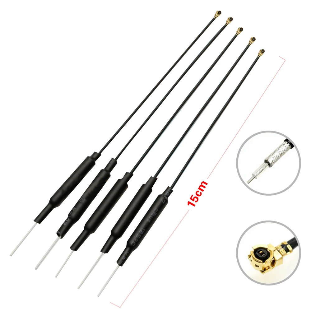 

10Pcs 2.4GHz 3DBI WIFI Antenna IPEX Connector Welded Wire 15CM Brass Inner Aerial WiFi Antenna