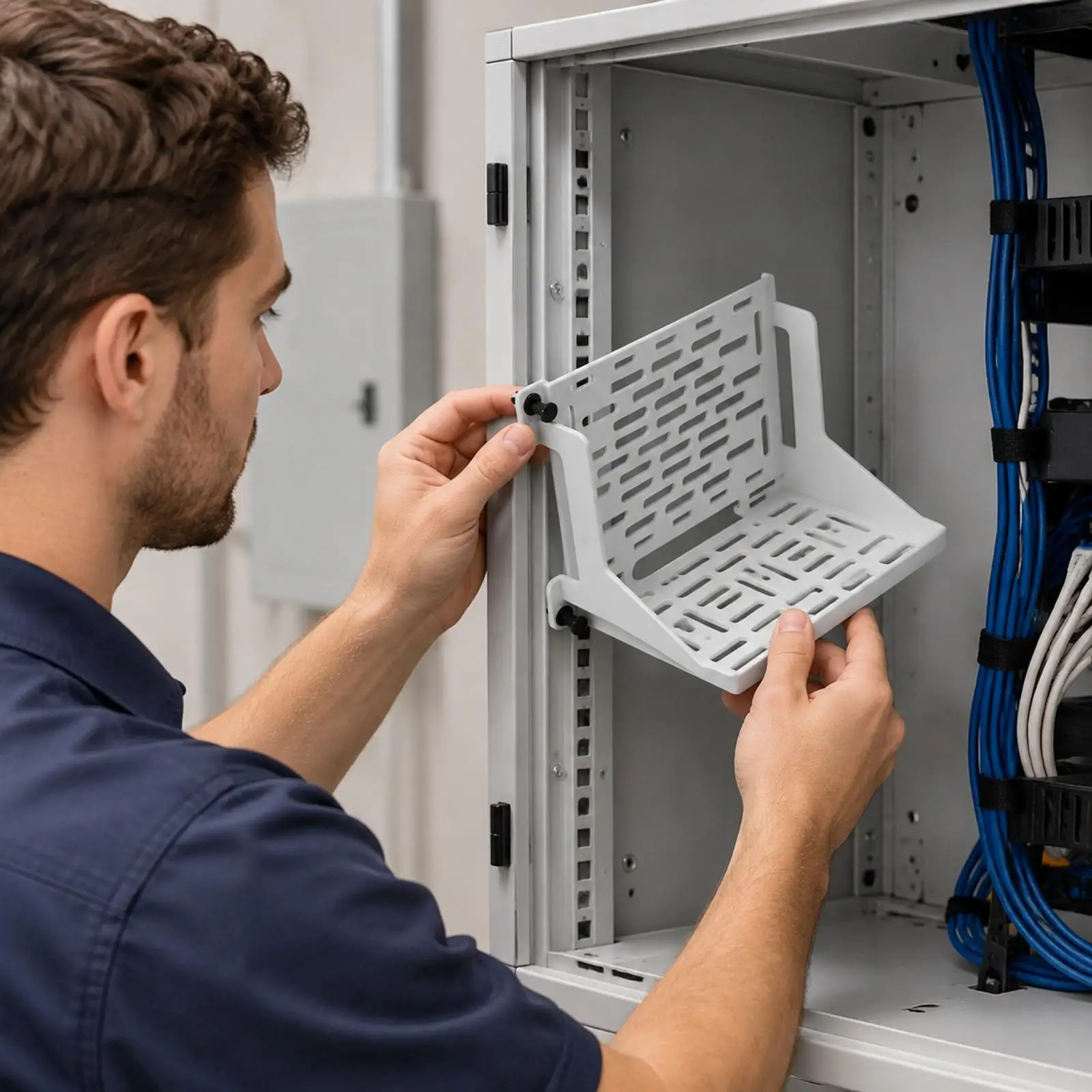 AC1060 Installation Bracket Space-Efficient Structured Wiring Enclosure Bracket