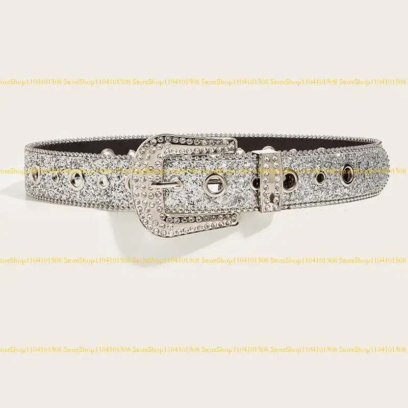 15yc Shinning Buckle Buckle Belts for Jeans قابلة للتعديل حزام قابلة للتعديل ل Cowboy Cowgirl المراهقين الجينز تنورة