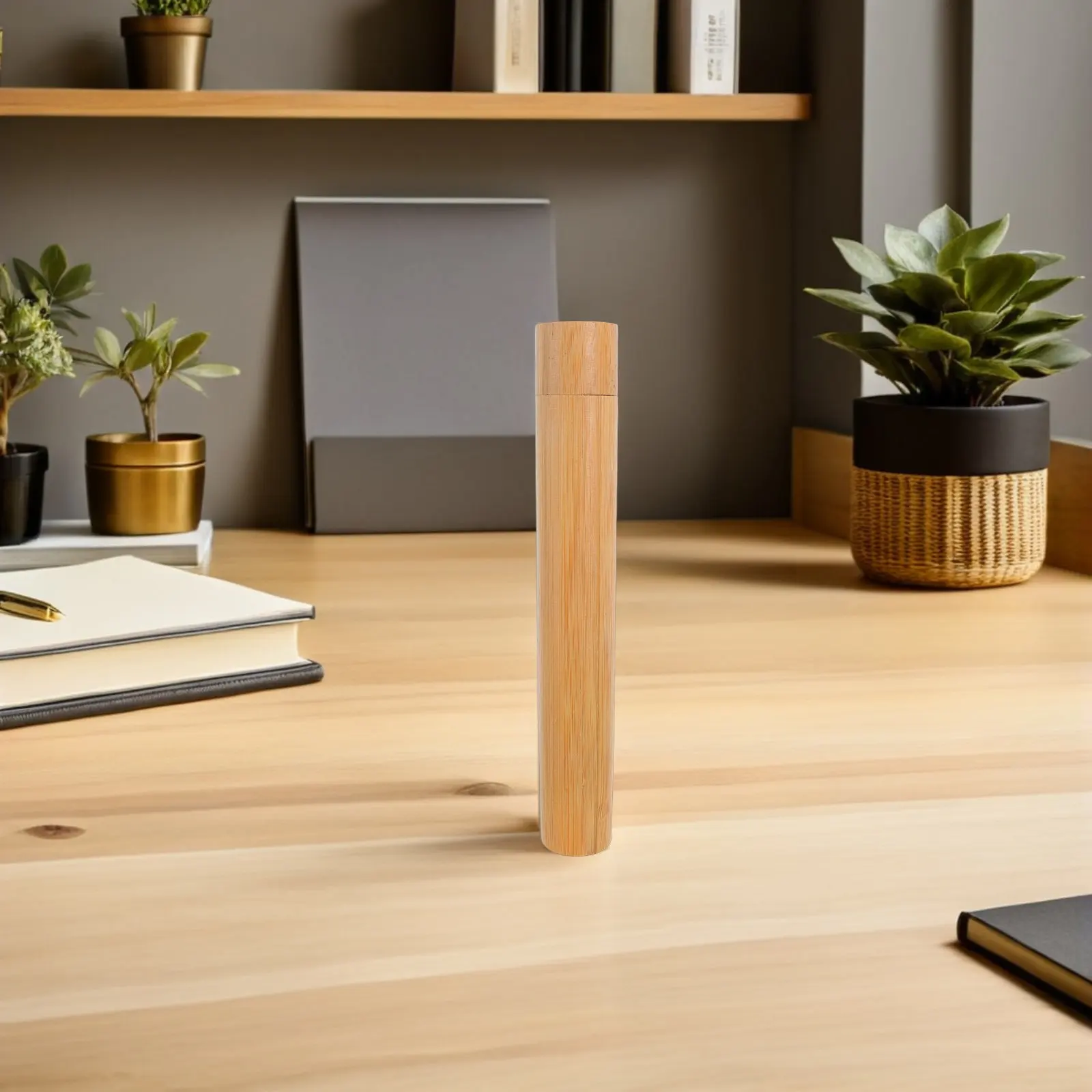 Heavy-Duty Mailing Tubes with Caps Bamboo Shipping Cylinder 8.27 Inch Document Storage Poster Organizer Bamboo Mailing Tubes