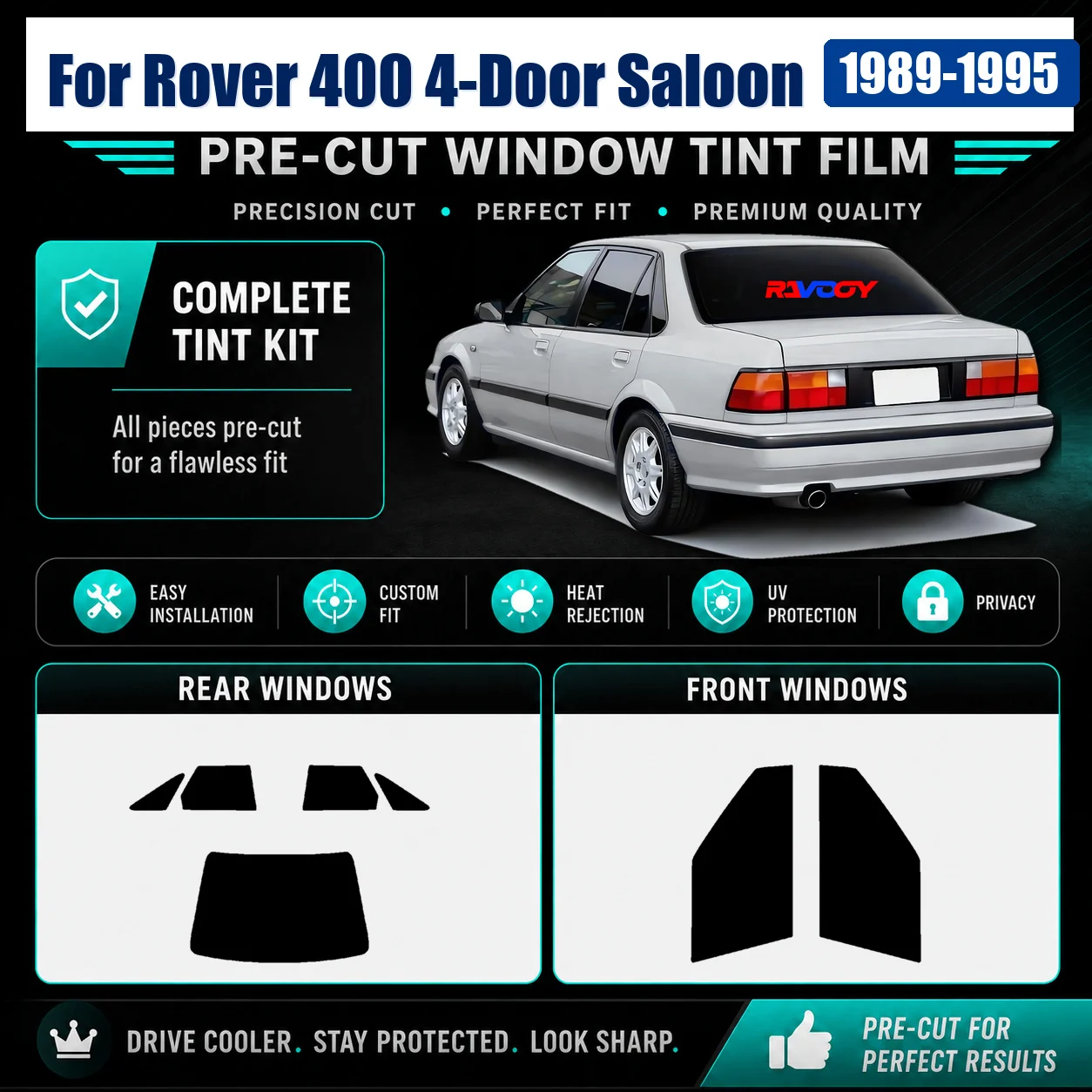 for-rover-400-4-door-saloon-1989-1995-precut-complete-window-glass-tint-kit-diy-install-kit