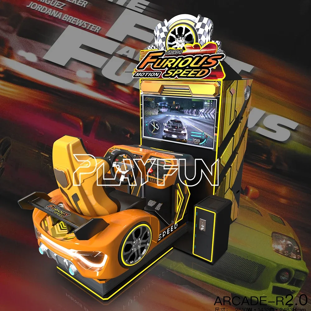 2024 New High Quality Full Motion Furious Speed Simulation Arcade Racing Car Game Machine Driving Cars Simulator Games