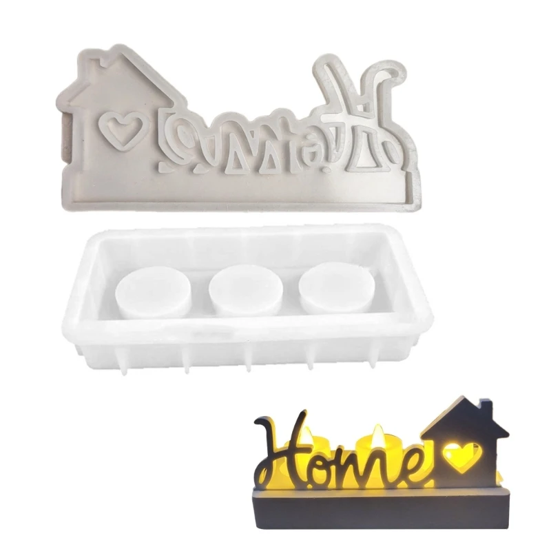 

House Holder Molds Silicone Craft Molds Base Molds Silicone Crafting Moulds Resin Candlestick Moulds N2UE