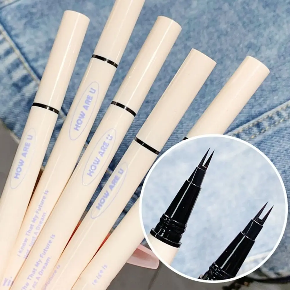 Stylo Eyeliner Liquide Ultra-fin à vaccage Rapide, Double Fourche, Sans Taches, Noir, Marron, Longue Durée, Cils betérieurs, miles