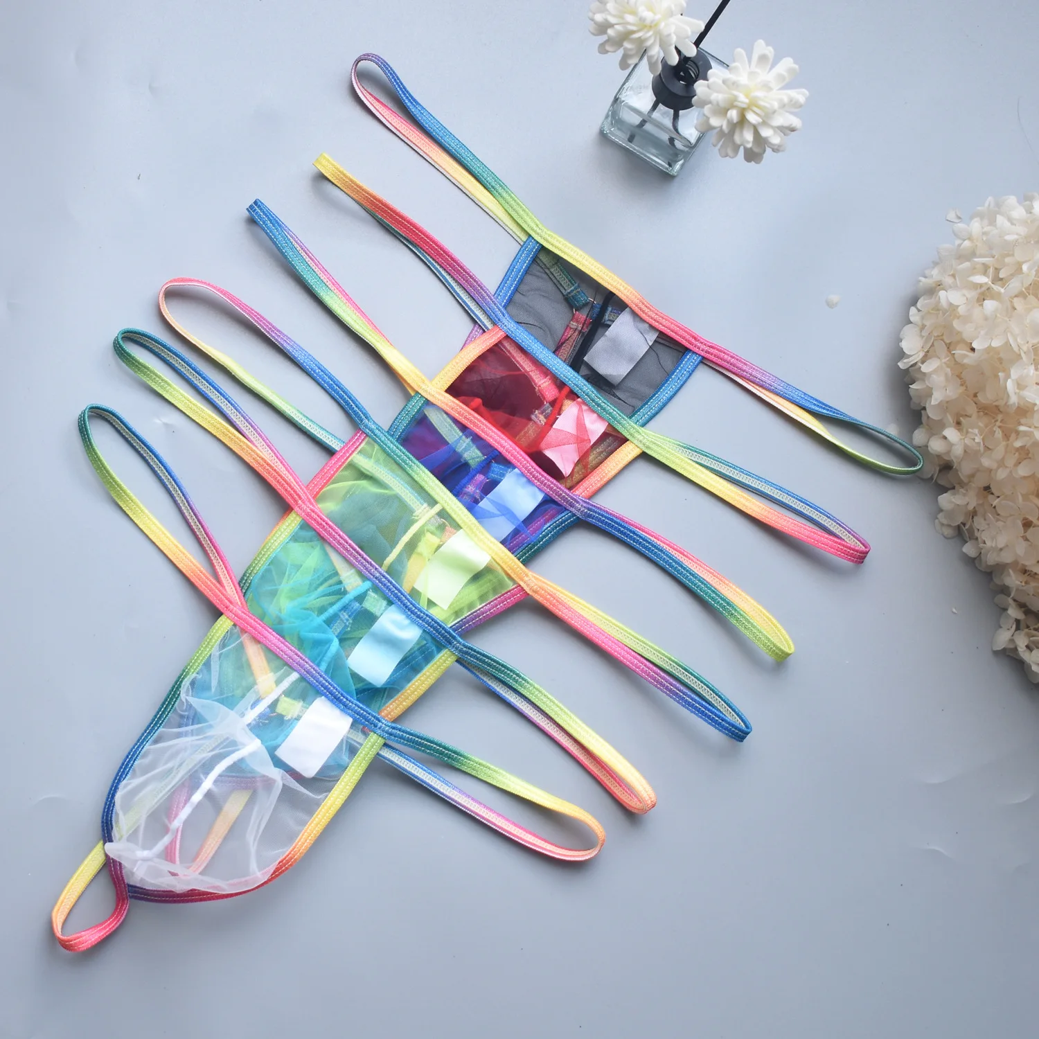 

Sexy Low-Waist Transparent Pouch, Men's Thong And G-string B904