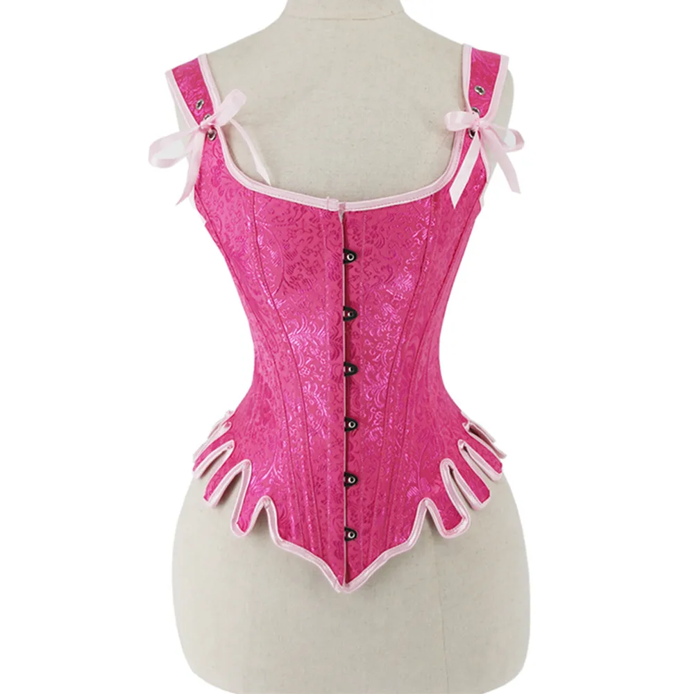 Renaissance Corset Bustier Top Vintage Steampunk Clothing Women Hourglass Waist Trainer Vest Corset Overbust Corselet Steel Bone