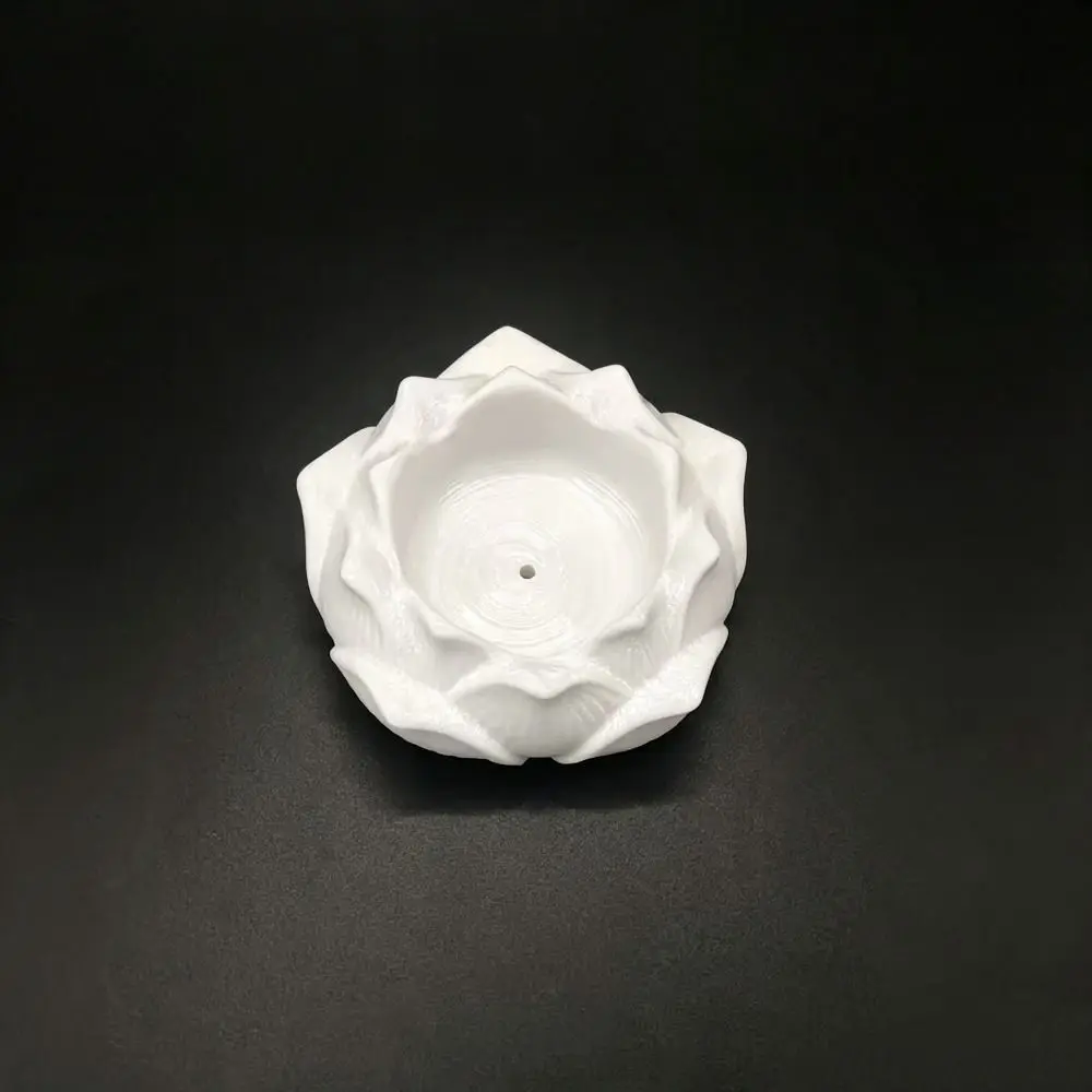 3D Printing Electronic Candle Holder Chinese Style Elegant Incense Stick Holder with Hole Handmade Floral Censer Holder Tea Room