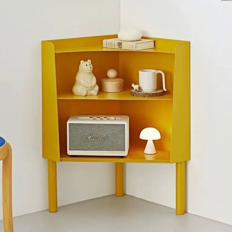 Color corner bookshelf Floor-to-ceiling corner bookcase, living room study storage shelf Creative corner cabinet - view 3