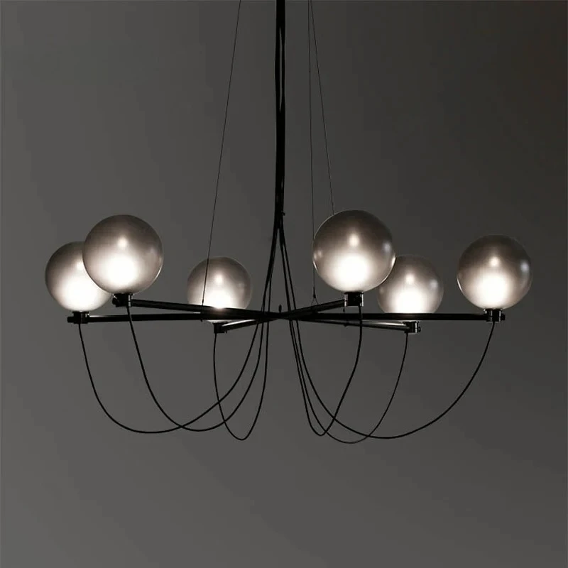 

MZISOSOD Nordic Glass Chandelier for Living Room Dining Room Bedroom Villa Duplex Store Cafe Restaurant Modern Pendant Light