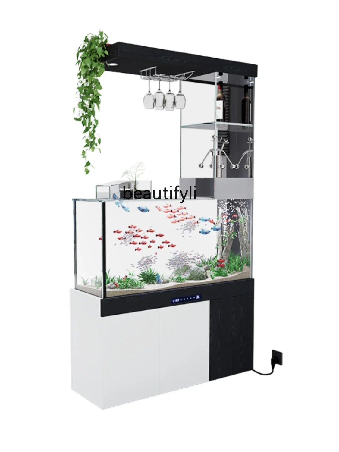 

New Fish Tank Smart Living Room Home Small Ecological Self-Circulation Change Water Bottom Filter Glass