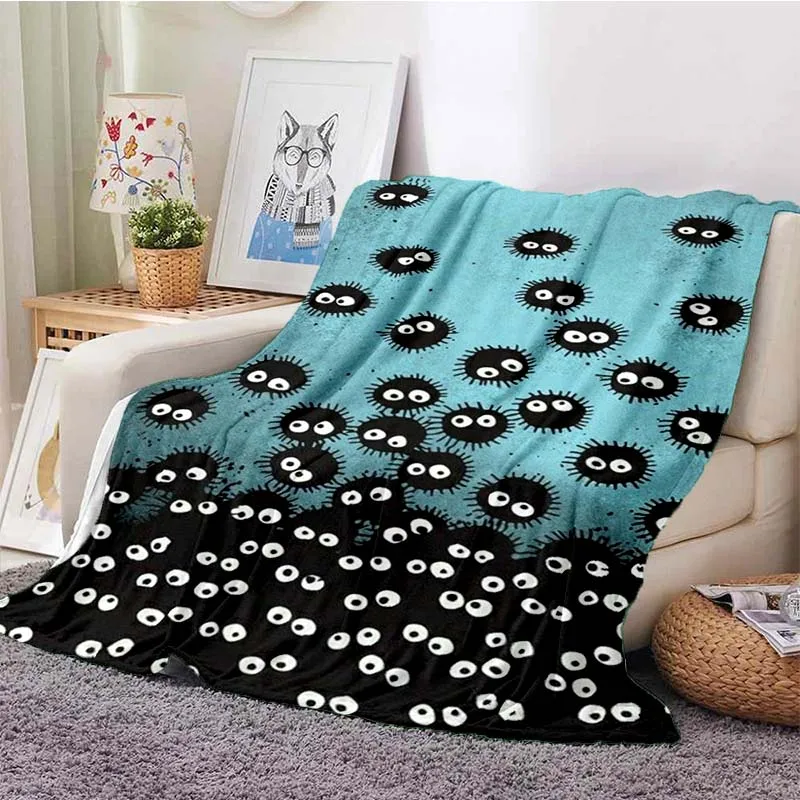 Cartoon small briquettes pattern printed blanket  cooling blanket  picnic blanket throw blanket Super Soft Warm Blanket