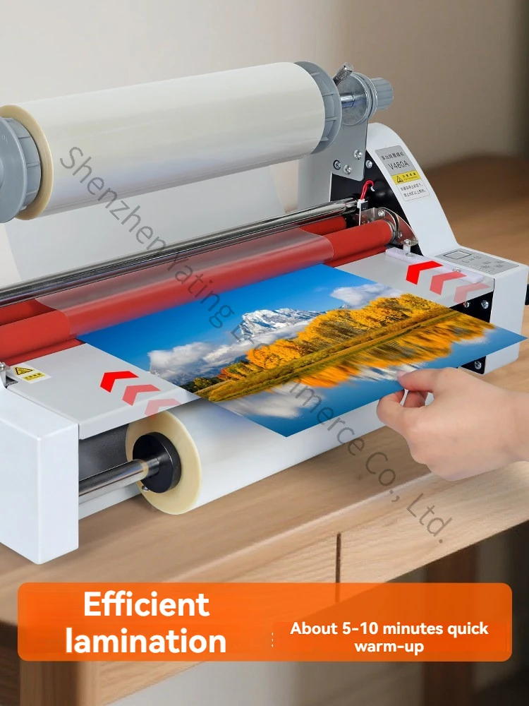 FM-V480A Electric Laminating Machine Advertising Photo Cold Photo Plastic Sealing Multifunctional Hot Double-sided Poster Album