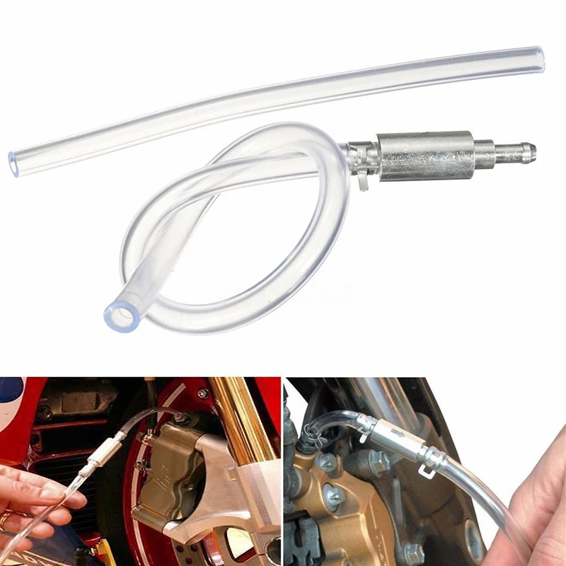 Hydraulic Brake Bleeder Tool With Non Return One Way Check Valve Lockable Automotive Brake Fluid Bleeder Bleeding Hose