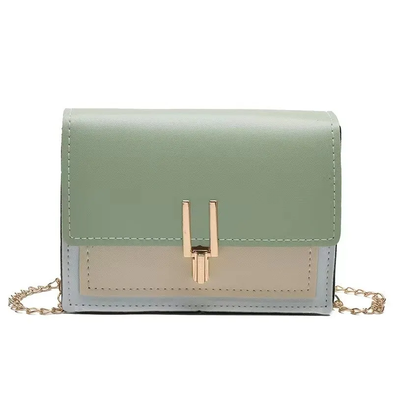 Fashion Color Combination Chain Small Square Bag New Simple Stylish Versatile One Shoulder Cross Body For Women