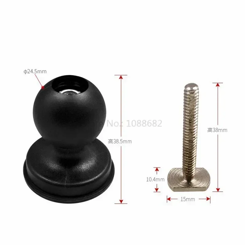 1 inch T-screw Track Ball Head Ballhead Holder with Screw Head for Car Monitor Pad GPS Bracket Holder Ball Mount Base for gopro