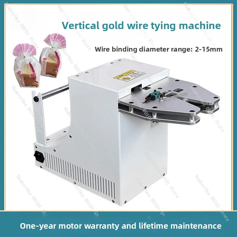 Vertical Automatic Gold Wire Tie Machine Bread Bag Lollipop Binding Packing Machine Fruit Food Bag Packaging Tie Machine