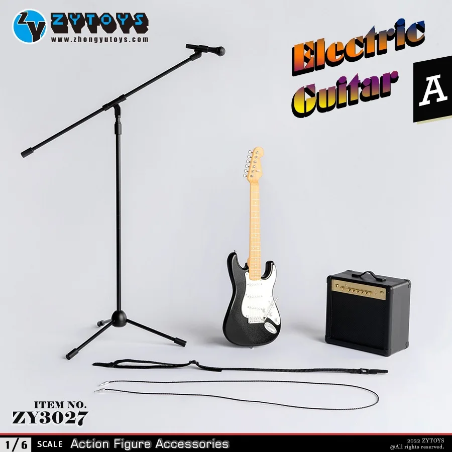 ZYTOYS ZY3027 1/6 Scale Soldier Three Color Electric Guitar Set Model Scene Accessories Fit 12 inch Action Figure Body Gifts