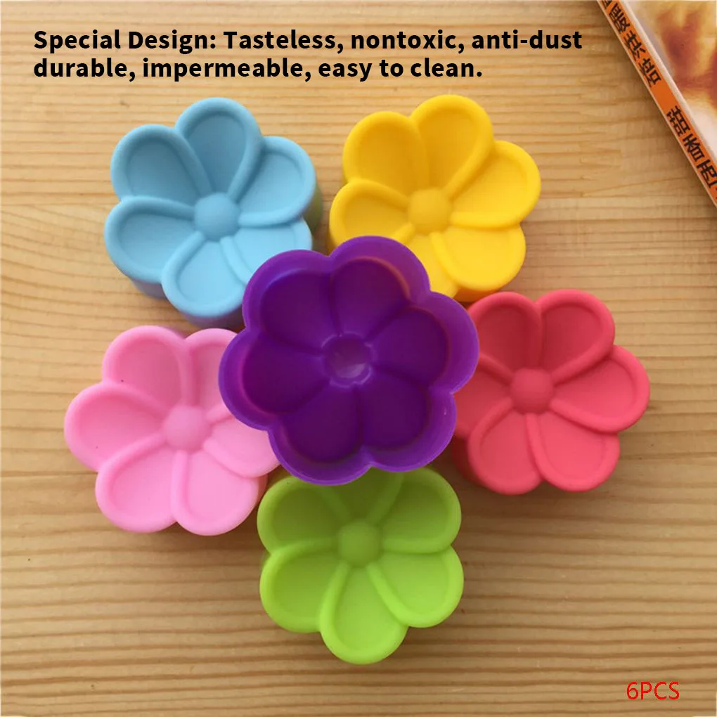 6 Pieces Chocolate Mold Accessories Petals Embossed Mould Dessert Decorating Tools Crafting Fondant Casting Die Candle