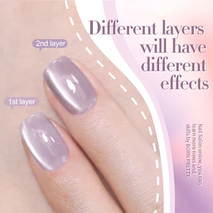 Niedliches geborenes 10ml Wasserlicht Katzen Magnetisches Gel Polyan Nagel Vernis halb dauerhaft umarmte Kristallpolniengel für Maniküre Nägel 12 Hauptverkaufsglasbasis für Nägel - №9