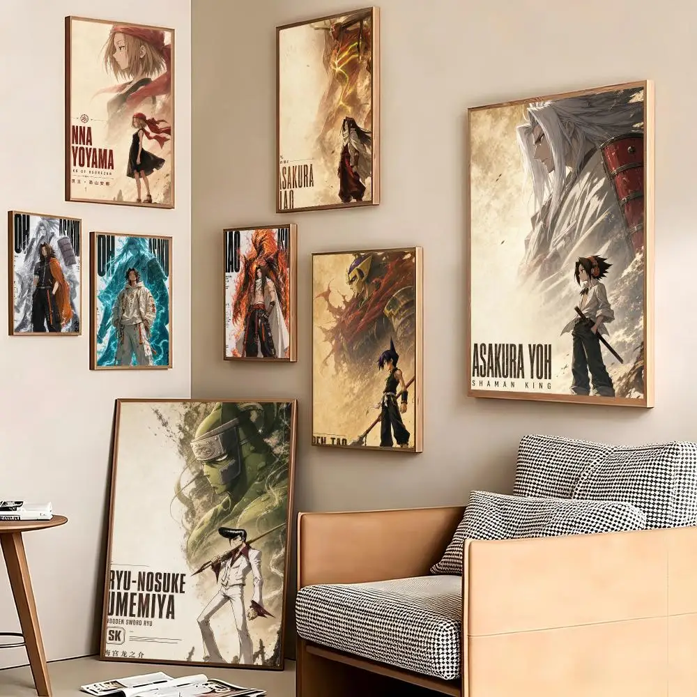 Anime Shaman King Poster Pegatina artistica HD autoadhesiva impermeable para salon dormitorio