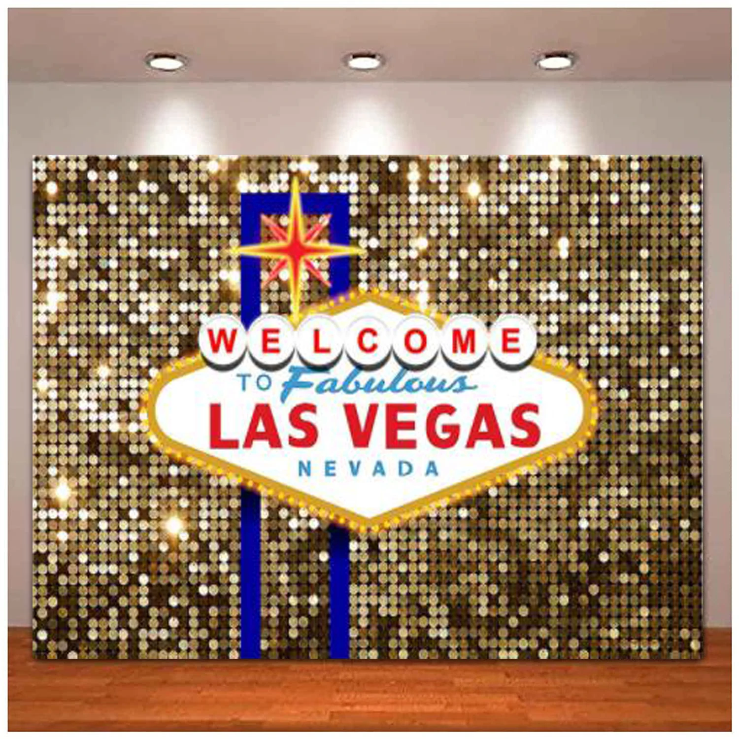 

Photography Backdrop For Birthday Decoration Welcome To Las Vegas Fabulous Casino Night Poker Party Background Gold Luxury Prom