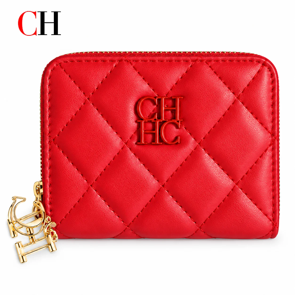 CH New Women's Wallet Exquisite Luxury Brand Short Solid Color Coin Women's Wallet High-quality PU Material Exquisite Brand Logo