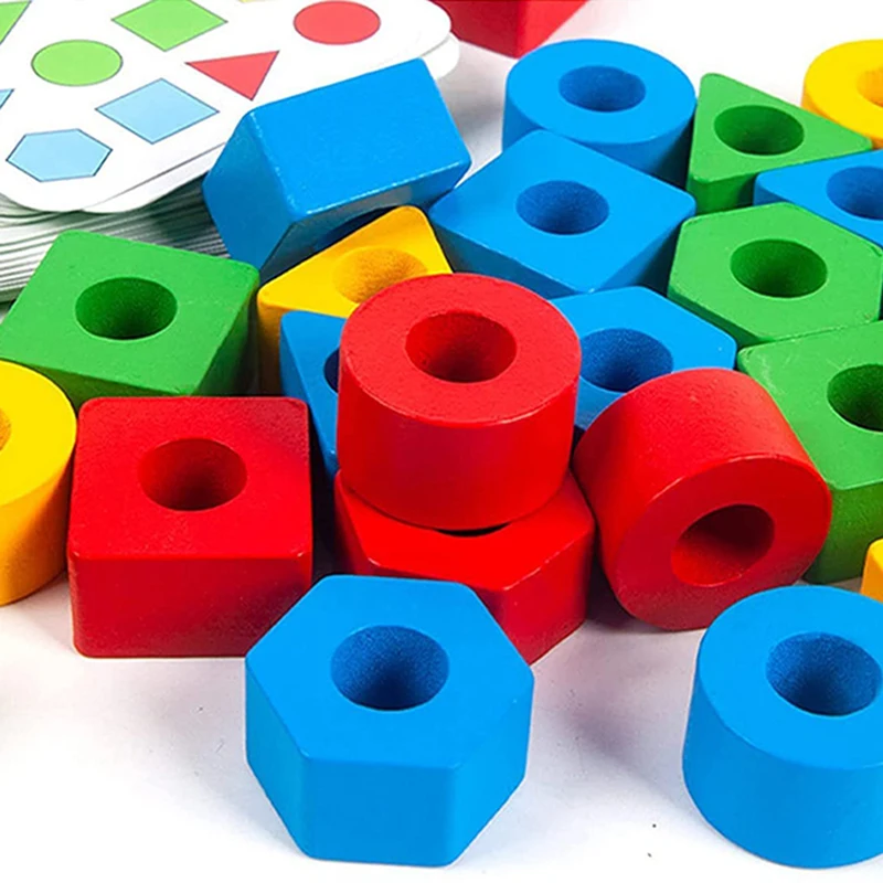 Kinder Geometrische Formen Montessori Puzzle Klassifizierung Mathematische Ziegel Vorschule Lernen Bildung Spiele Kinder Spielzeug