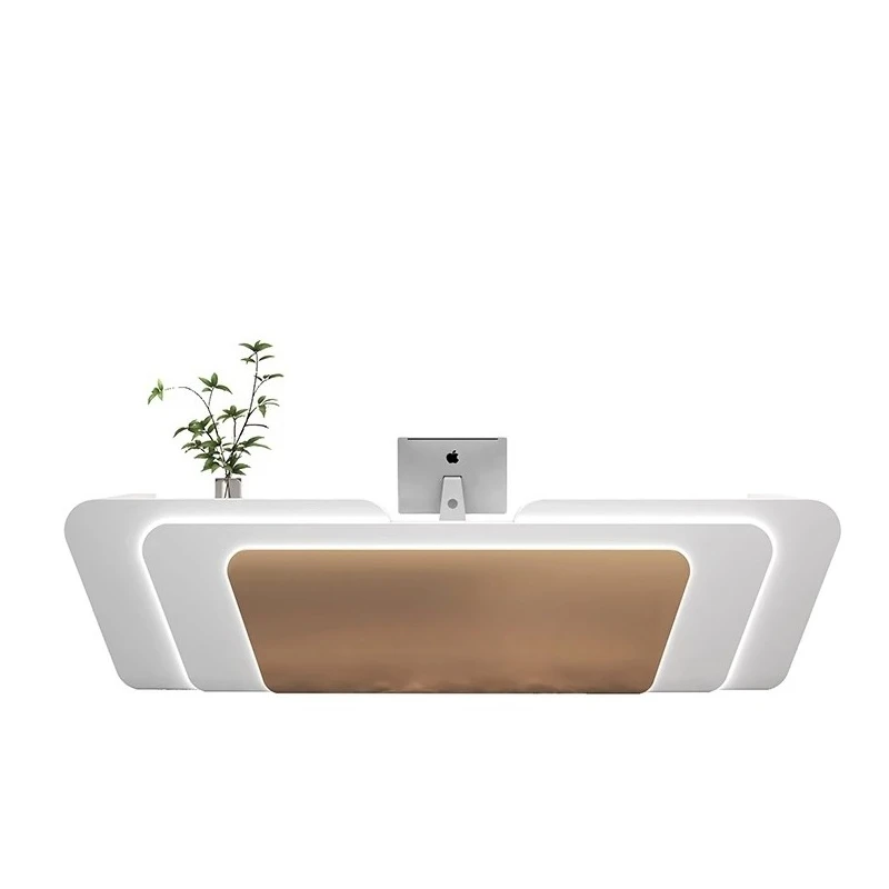 

Simple modern beauty salon checkout page Dental bar table Company medical beauty training institution Reception desk