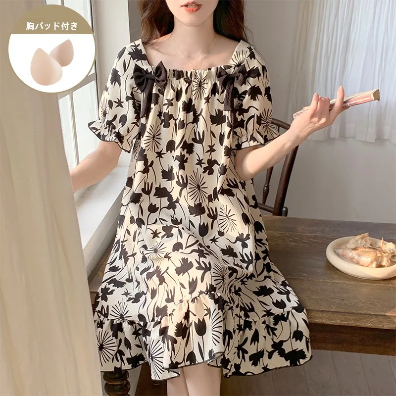 victoria-pure-cotton-sp-dr-summer-new-sle-2025-ort-sve-thin-loose-materni-home-clothes-vintage-print-casual-ho