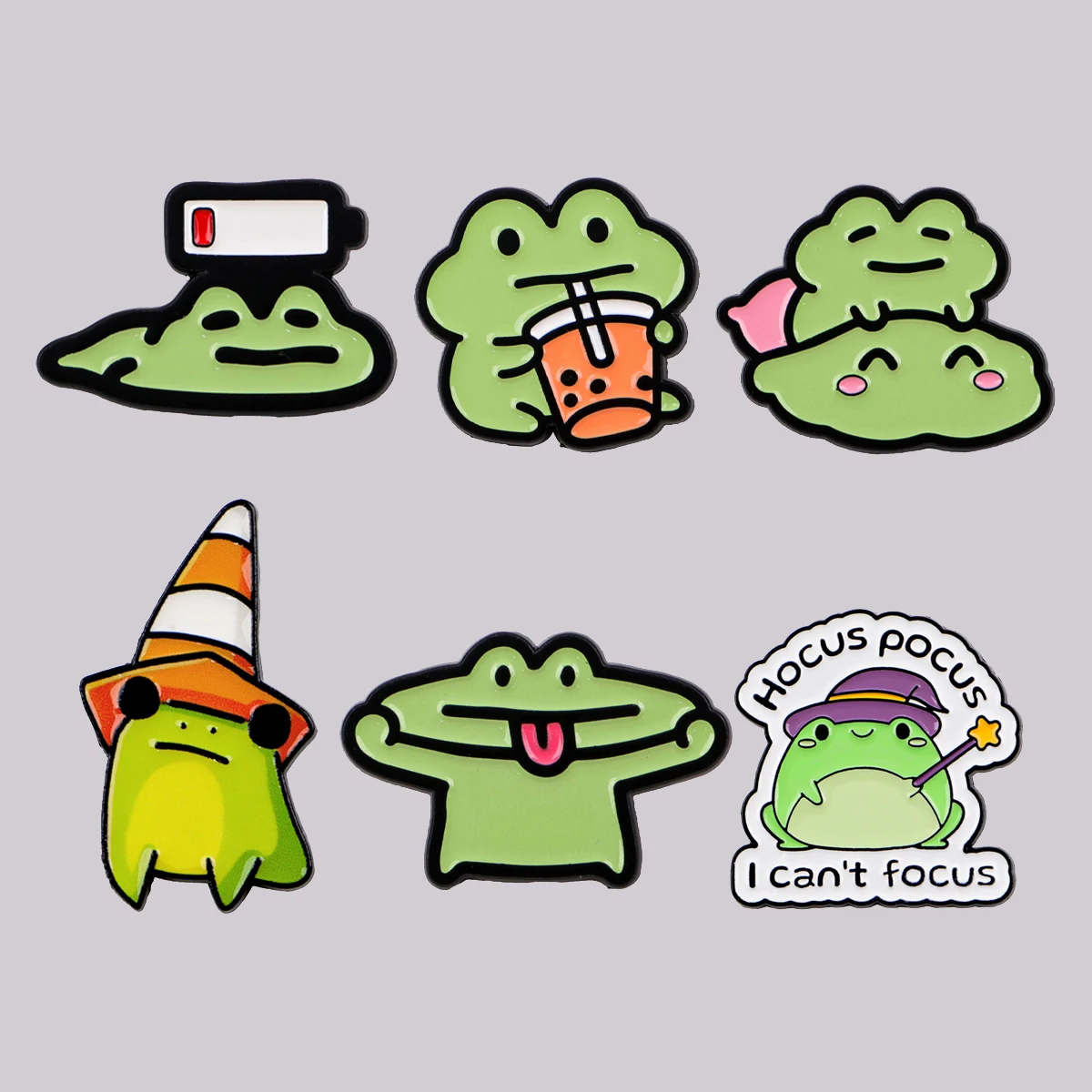 Magician Frog Enamel Pin Cute Animal Brooch Pines Lapel Pins Badge on Backpack Clothing Accessories Witch Jewelry Friends Gifts