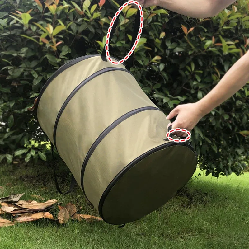 Portable Pop-Up Garden Trash Can - Collapsible Leaf & Yard Waste Storage Bag for Camping, Lawn Care image 6