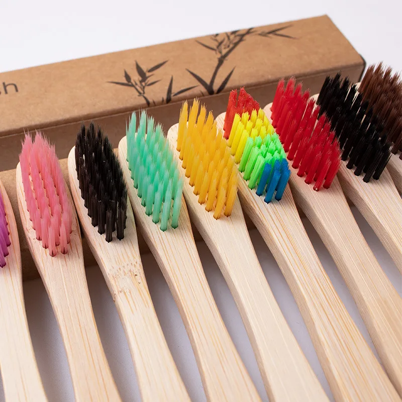 Biodegradable Bamboo Toothbrush Environmentally Friendly Natural Material Ultra Dense and Soft Bristles10 Thousand