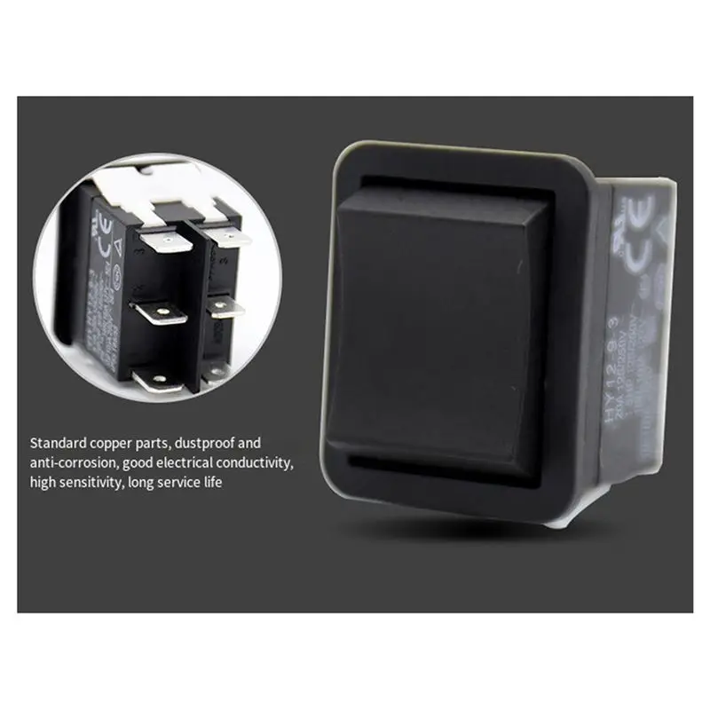 Multifunction 10X Rocker Switch, HY12-9-3 6Pins Industrial Electric Rocker Switch 125V/250V Pushbutton