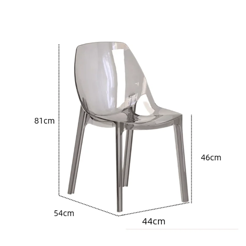 Transparent Acrylic Dining Chairs Luxury Advanced Sense Italian Originality Dining Chairs Unique Modern Chaise Home Furniture