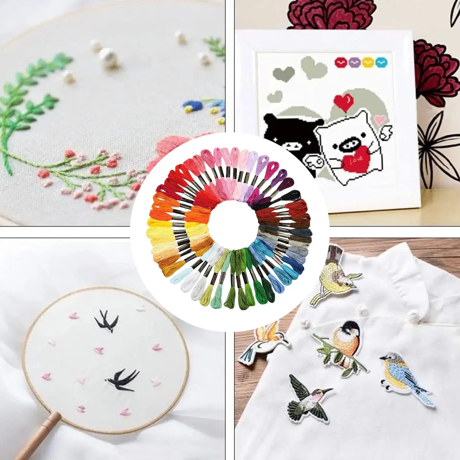 Embroidery Thread Embroidery Yarn Crafting Sewing Rainbow Arts String For Home Friendship Handsewing Kids Hand Beginners